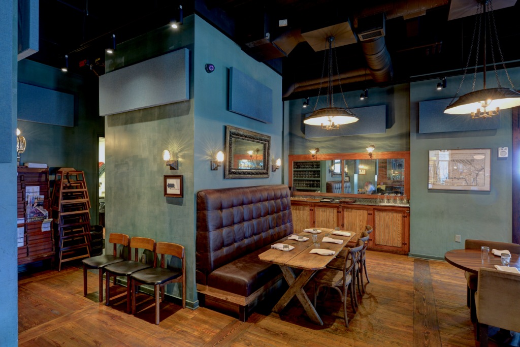 GIK Acoustics custom acoustic panels for Empire State South, Restaurant Acoustics, panels that absorb sound and blend in